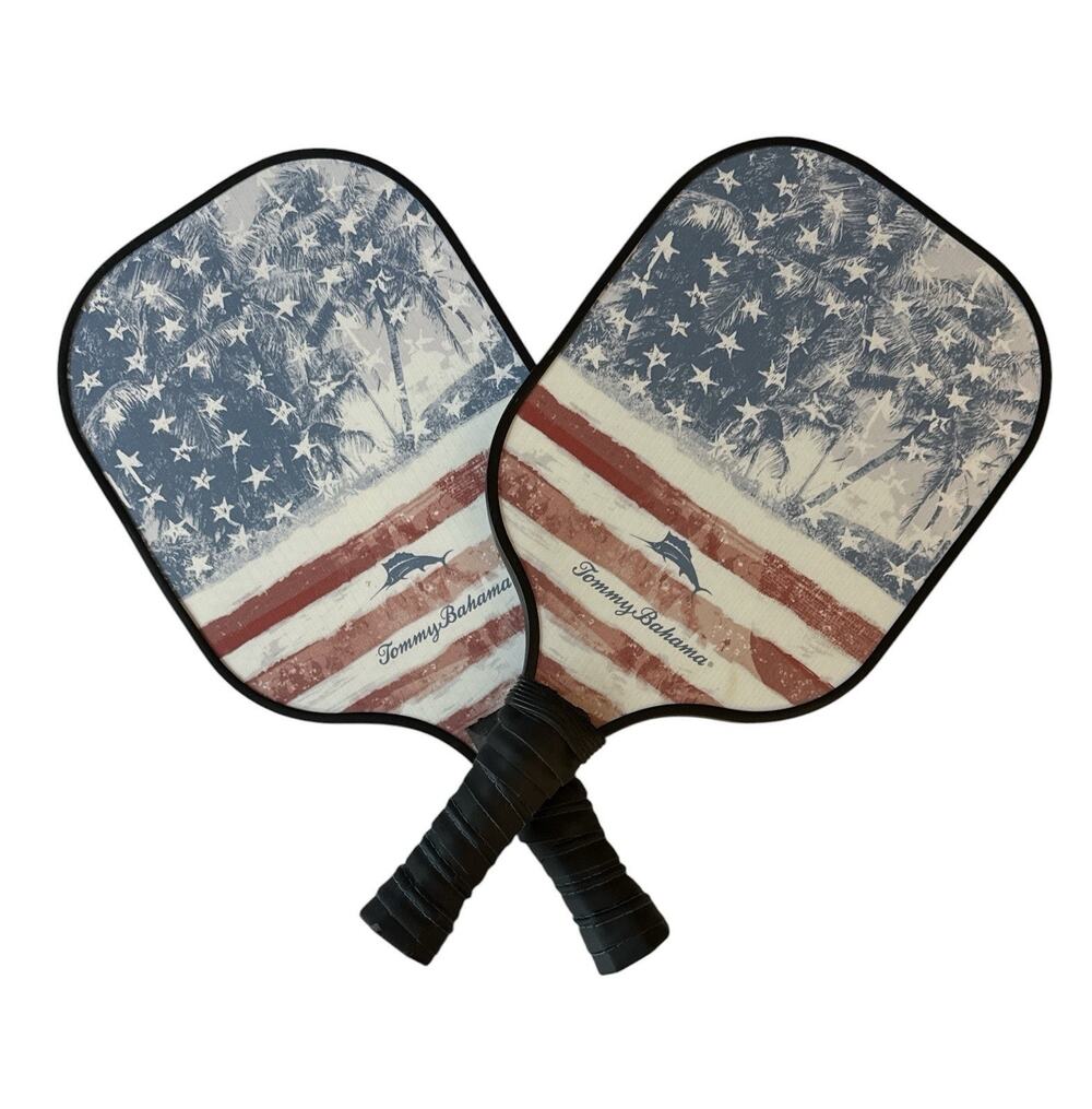 Tommy Bahama Pickleball Paddles USA Flag Textured Surface Set Of 2